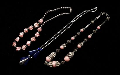 FANTAISIE - SET in silver-plated metal and...