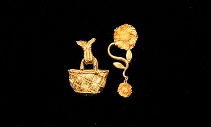 FANTAISIE - Gilded metal ENSEMBLE including...