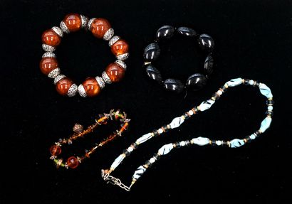 FANTAISIE - SET in silver-plated metal and...