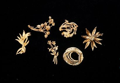 FANTAISIE - SET in gilded metal, rhinestones...