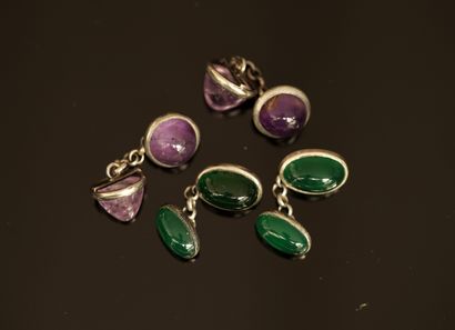 SET in silver min 800/°° including 2 PAIRS...