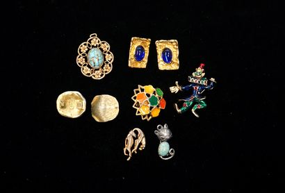 FANTAISIE - Gilt or silver-plated metal ENSEMBLE...