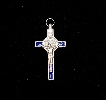 FANTAISIE - IMPORTANT CROSS in white metal...
