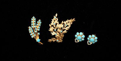 FANTAISIE - SET in gilded metal comprising...