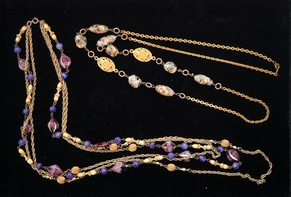 FANTAISIE - Gilded metal and Murano glass...