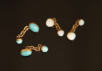 GOLDEN METAL SET comprising 2 PAIRS OF HANDLEBUTTONS...