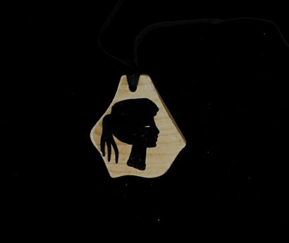GRANDJEAN-JOURDAN VALLAURIS - Ceramic pendant...