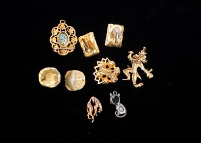 FANTAISIE - Gilt or silver-plated metal ENSEMBLE...