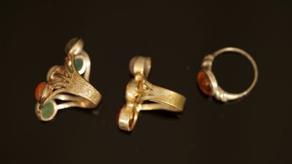FANTAISIE - Gilded metal SET including 3...