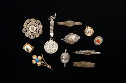 RELIGIOSA - Gilt or silver-plated metal SET...