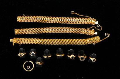 FANTAISIE - Gilded metal ENSEMBLE including...
