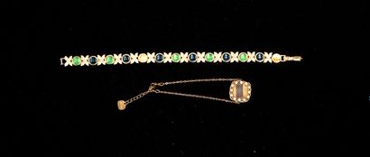 FANTAISIE - Gilded metal SET including 2...