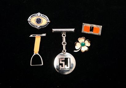 FANTAISIE - SET in chromed metal and synthetic...
