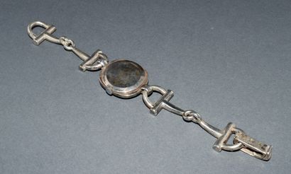 AZUR - Silver bracelet WATCH (925/°°) oval...