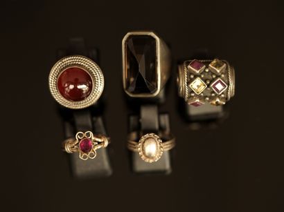 FANTAISIE - SET in silver-plated metal and...