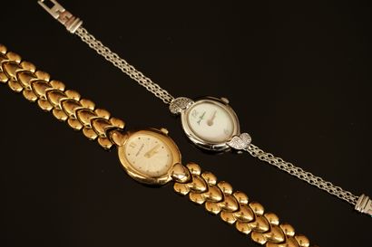 EMILE PEQUIGNET - Gilt metal quartz lady's...