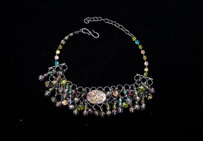 PHILIPPE FERRANDIS - NECKLACE in black patinated...