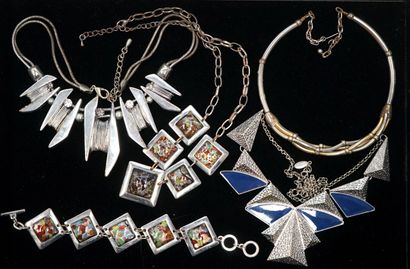 FANTAISIE - Silver-plated metal SET including...