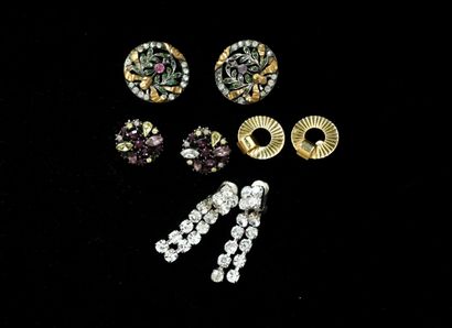 FANTAISIE - SET of 4 PAIRS OF EAR CLIPS in...