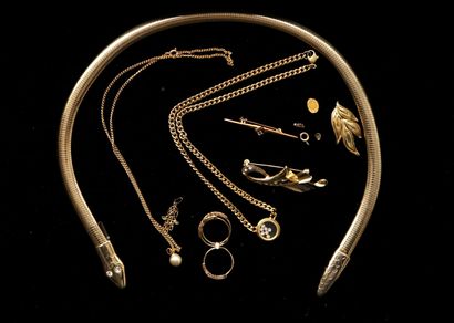 FANTAISIE - SET in gilded metal including...