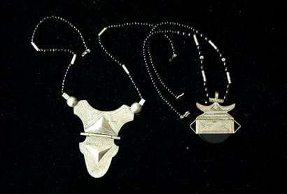 SILVER SET consisting of 2 NECKLACES with...