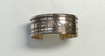 BRACELET MANCHETTE open in silver min 800/°°...