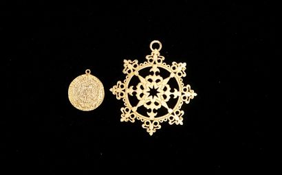 FANTAISIE - Gilded metal SET including 2...