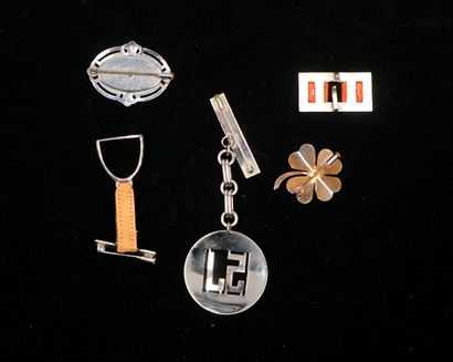 FANTAISIE - SET in chromed metal and synthetic...