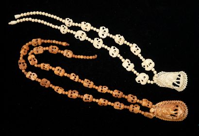 FANTAISIE - SET of 2 natural and patinated...