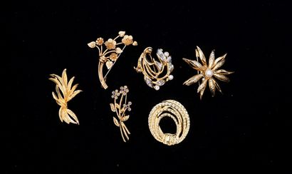 FANTAISIE - SET in gilded metal, rhinestones...