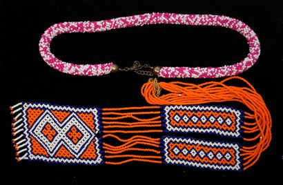 FANTAISIE - multicolored seed bead ENSEMBLE...