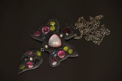 FANTAISIE - Designer necklace in patinated...