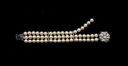 FANTAISIE - BRACELET with 3 strands of white...