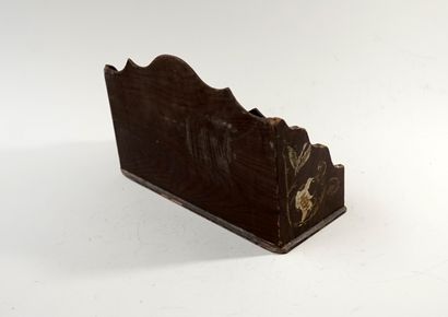 Porte courrier en bois peint à 3 compartiments...
