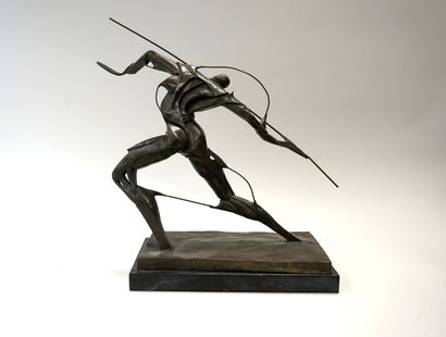 MOREAU - Le lanceur de javelot, bronze à...