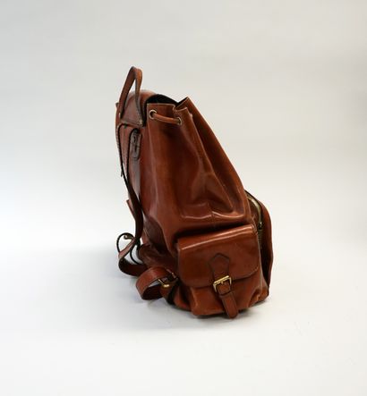 Ensemble en cuir camel et fauve comprenant...