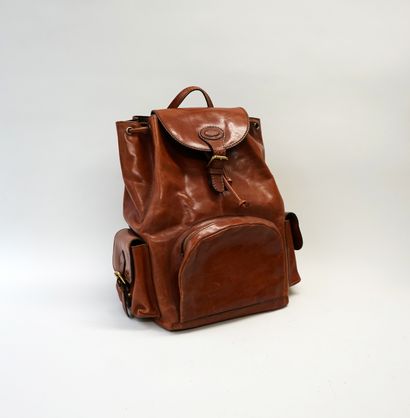 Ensemble en cuir camel et fauve comprenant...