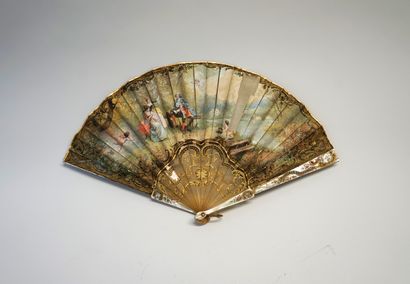 ERNEST KEES - Eventail, la feuille peinte...