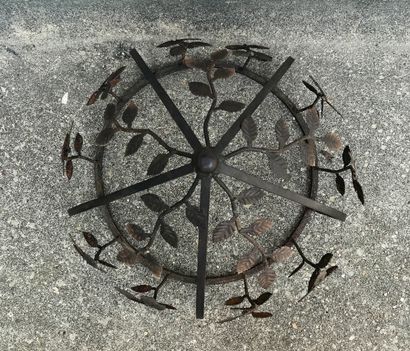Armature d'abat-jour en fer forgé à motif...