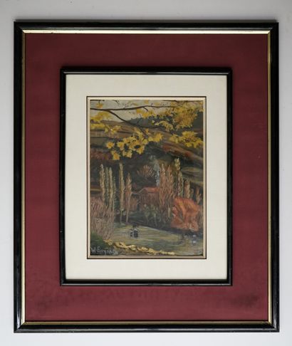 WILLY EISENSCHITZ (1889-1971) - Paysage animé,...