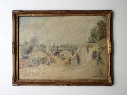 EDOUARD LEON - Ancien pont des St Pères,...