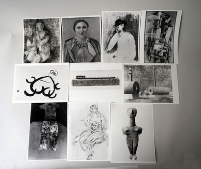 ENSEMBLE de 10 tirages argentiques de photos...