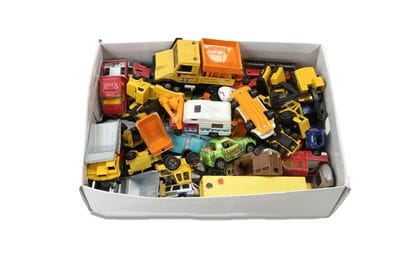 Important lot of cars and construction machines,...