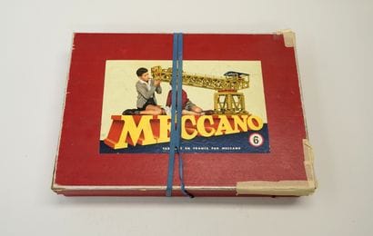 MECCANO - N° 6 wooden box 1957 with booklet....