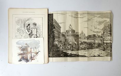 A. GREVIN - 13 planches en noir issues des...