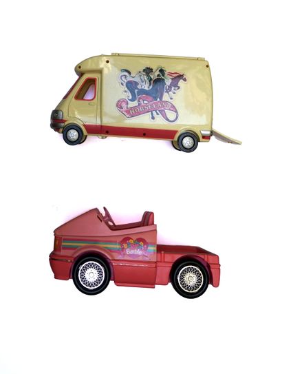 Mattel and Lansay - Barbie car and horse...