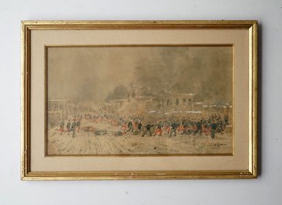 LAFARGE DE GAILLARD - Bataillon en ville,...