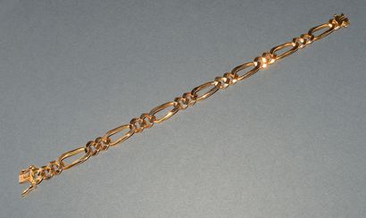 MASSIVE GOURMETTE in 18K (750 /°°) gold 1/2...