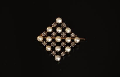 18K (750/°°) yellow and white gold diamond...