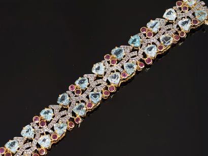 BRACELET in 925/°° gold-plated silver (vermeil),...